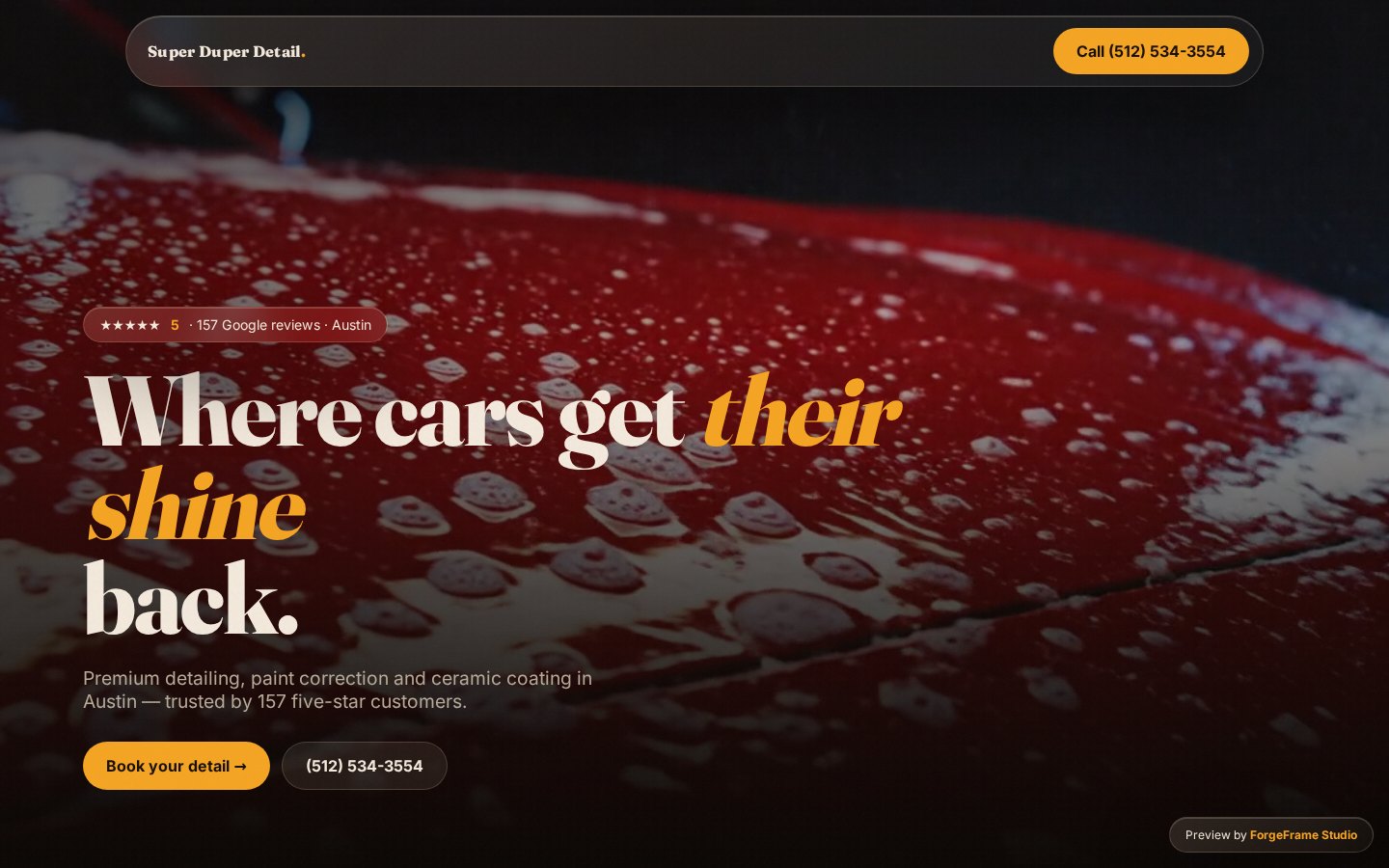 Desktop website preview
