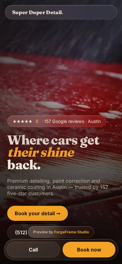 Mobile website preview